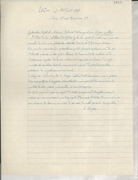 [Carta] 1947 juil., [Francia] [a] Gabriela Mistral
