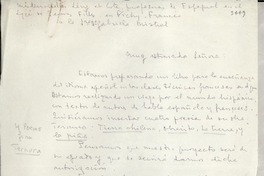 [Carta] 1951 abr. 14, Vichy, Francia [a] Gabriela Mistral