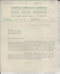 [Carta] 1949 juil. 14, Paris, [Francia] [a] Gabriela Mistral, Los Ángeles, California