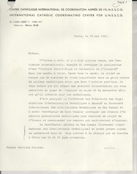 [Carta] 1952 mai 23, Paris, [Francia] [a] Gabriela Mistral