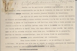 [Discurso] Agradecimientos al gobierno de Cuba