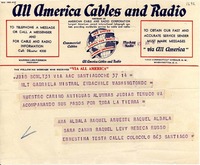 [Telegrama] 1946 mar. 15, Santiago, [Chile] [a] Gabriela Mistral, Embajada de Chile, Washington D.C., [EE.UU.]