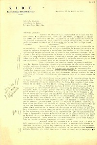 [Carta] 1946 abr. 26, Santiago [a] Gabriela Mistral, Los Angeles, California, USA