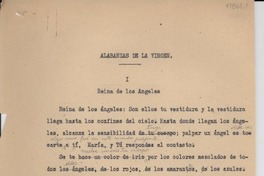 Alabanzas de la virgen