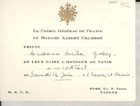 [Tarjeta] 1952 juin 14, Naples, [Italia] [a] Lucila Godoy