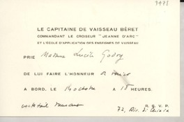 [Tarjeta] 1952 oct. 14, Italia [a] Lucila Godoy