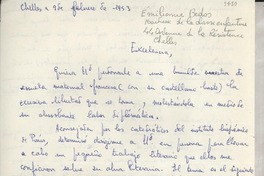 [Carta] 1953 févr. 9, Chelles, [Francia] [a] Gabriela Mistral