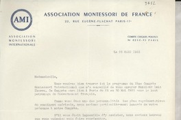 [Carta] 1953 mars 23, Paris, [Francia] [a] Gabriela Mistral, Naples, Italie