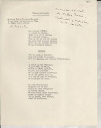 [Carta] [1955?], [Francia?] [a] Gabriela Mistral