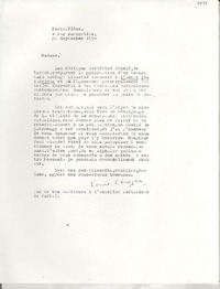 [Carta] 1954 sept. 20, Paris, [Francia] [a] [Gabriela Mistral]