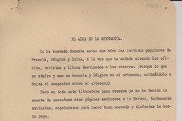 El alma en la artesanía