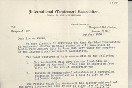 [Carta] 1936 Oct., London [a] Gabriela Mistral