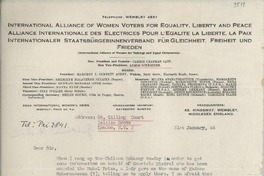 [Carta] 1946 Jan. 31, London [a] Querido señor