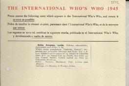 [Carta] 1945, London [a] Lucila Godoy A.