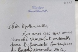 [Carta] [1946?], Londres, [England] [a] [Gabriela Mistral]