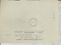 [Telegrama] 1946 janv. 16, Stockholm, [Suecia] [a] Gabriela Mistral, Paris, [Francia]