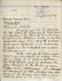 [Carta] 1946 feb. 10, Göteborg, Sweden [a] Gabriela Mistral, Buenos Aires, [Argentina]