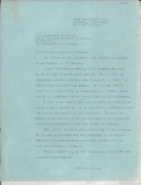 [Carta] 1946 Sept. 17, Monrovia, California, [Estados Unidos] [a] Cónsul General de Suecia en San Francisco.