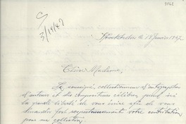 [Carta] 1947 janv. 19, Stockholm, [Sweden] [a] [Gabriela Mistral]