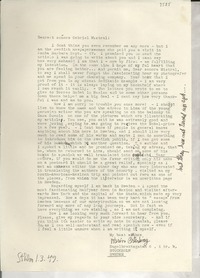 [Carta] 1949 Mar. 1, Stockholm, [Sweden] [a] Gabriela Mistral