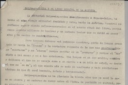 Calpe-Argentina y el libro español en la América