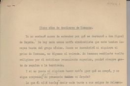 Cinco años de destierro de Unamuno