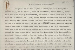 [Discurso] Cooperación intelectual