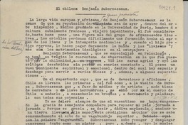 El chileno Benjamín Subercaseaux