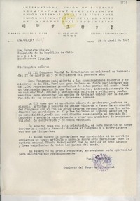 [Carta] 1953 abr. 23, Praha, [Checoslovaquia] [a] Gabriela Mistral, Nápoles, Italia