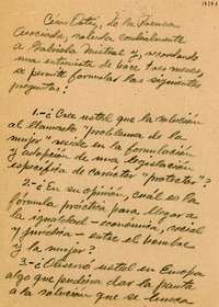 [Carta] [1946], [Chile] [a] Gabriela Mistral
