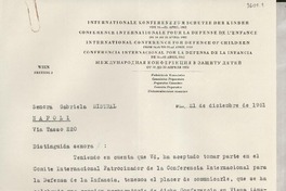[Carta] 1951 dic. 21, Wien, [Austria] [a] Gabriela Mistral, Napoli