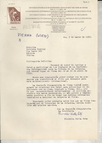 [Carta] 1952 mar. 3, Wien, [Austria] [a] Gabriela Mistral, Napoli