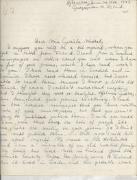 [Carta] 1947 Dec. 30, Björneborg, Finland [a] Gabriela Mistral