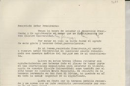 [Carta] [al] Señor Presidente