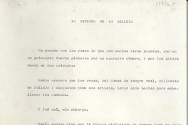 La defensa de la belleza