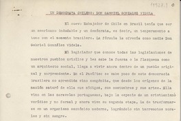 Un demócrata chileno : don Gabriel González Videla
