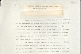 Discurso pronunciado en una cárcel de Puerto Rico