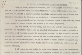 El divorcio lingüistico de nuestra América