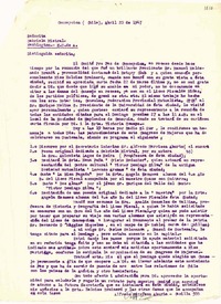 [Carta] 1947 abr. 25, Concepción, Chile [a] Gabriela Mistral, Washington, EE.UU