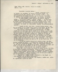 [Carta] 1949 sept. 9, Lencero, Jalapa, [México] [a] Beatriz Velasco de Alemán, México D.F., México