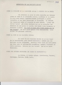 Entrevista en Las Naciones Unidas