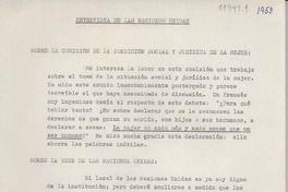 Entrevista en Las Naciones Unidas