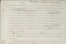 Entrevista en Brasil : crítica literaria