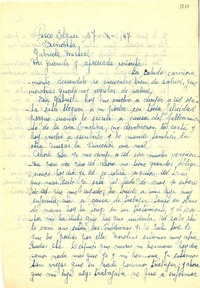 [Carta] 1947 oct. 17, Pisco Elqui, [Chile] [a] Gabriela Mistral