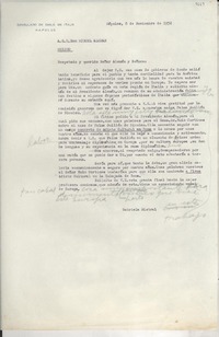 [Carta] 1952 nov. 8, Nápoles, [Italia] [a] Miguel Alemán y Sra., México