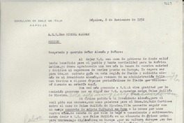 [Carta] 1952 nov. 8, Nápoles, [Italia] [a] Miguel Alemán y Sra., México