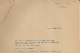 [Carta] 1946 Apr. 17 [a] George Spillenaar, Los Angeles, California, [EE.UU.]