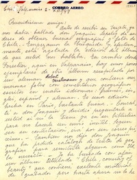 [Carta] 1947 nov. 2, Chile, Valparaíso [a] Gabriela Mistral