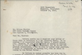 [Carta] 1946 Oct. 13, Monrovia, California, [EE.UU.] [a] Milano Risfidi, Los Angeles, California, [EE.UU.]