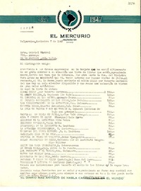 [Carta] 1947 nov. 7, Valparaíso [a] Gabriela Mistral, Santa Bárbara, California, EE.UU